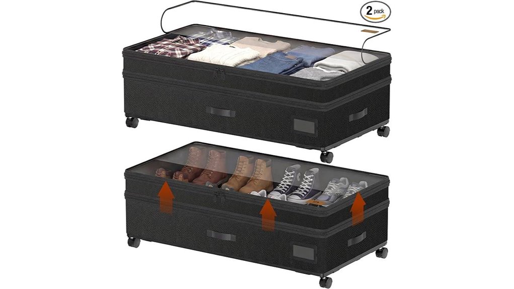 65l 2 pack wheeled underbed