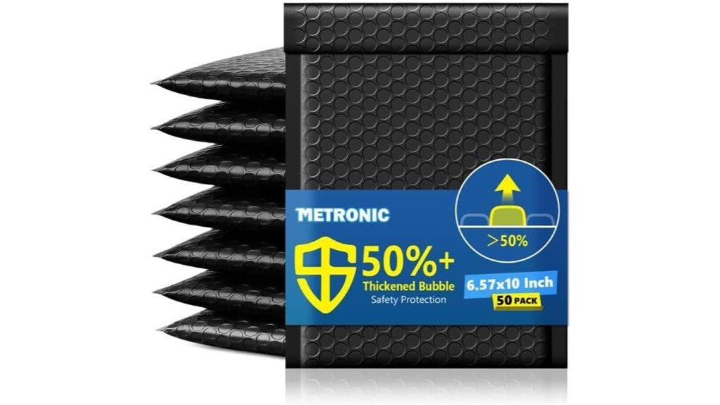 6 57x10 50 pack bubble mailers