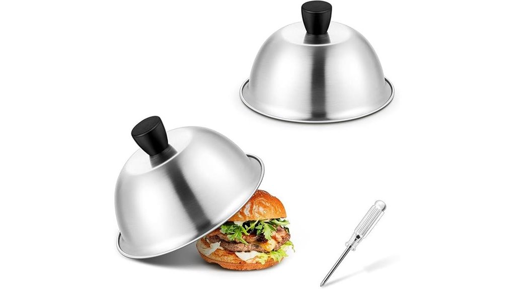 6 inch stainless cheese dome