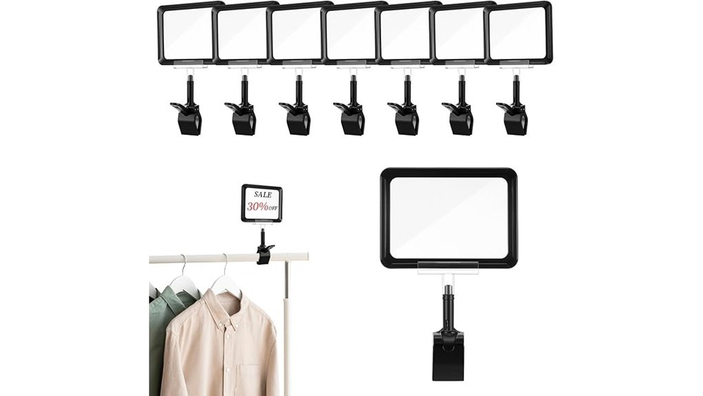 7 piece black acrylic holders