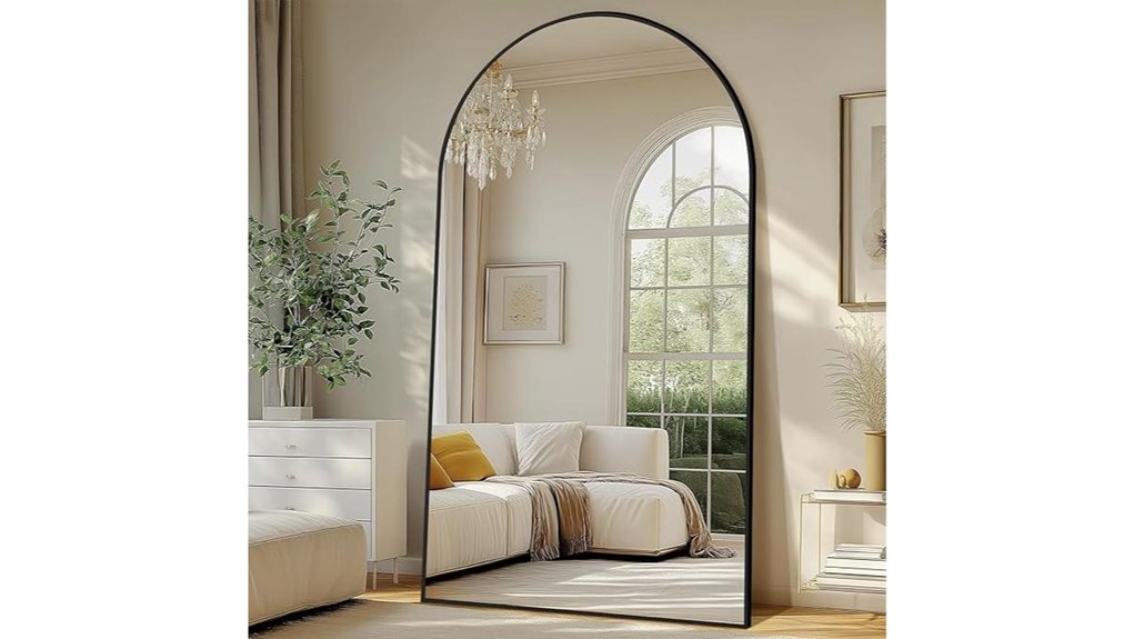 82 inch arched floor mirror
