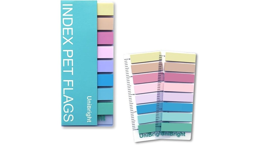 8 color sticky bookmark ruler