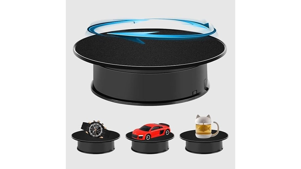 8 motorized rotating display stand for jewelry