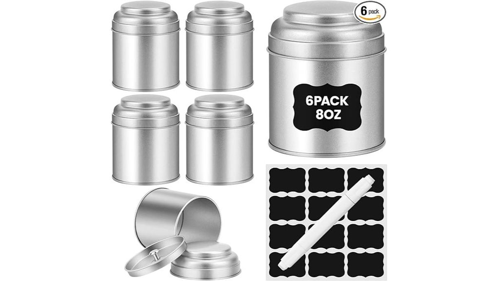 8 ounce airtight tea tin