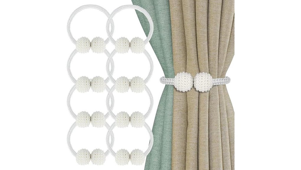 8 pack pearl magnetic curtain tiebacks