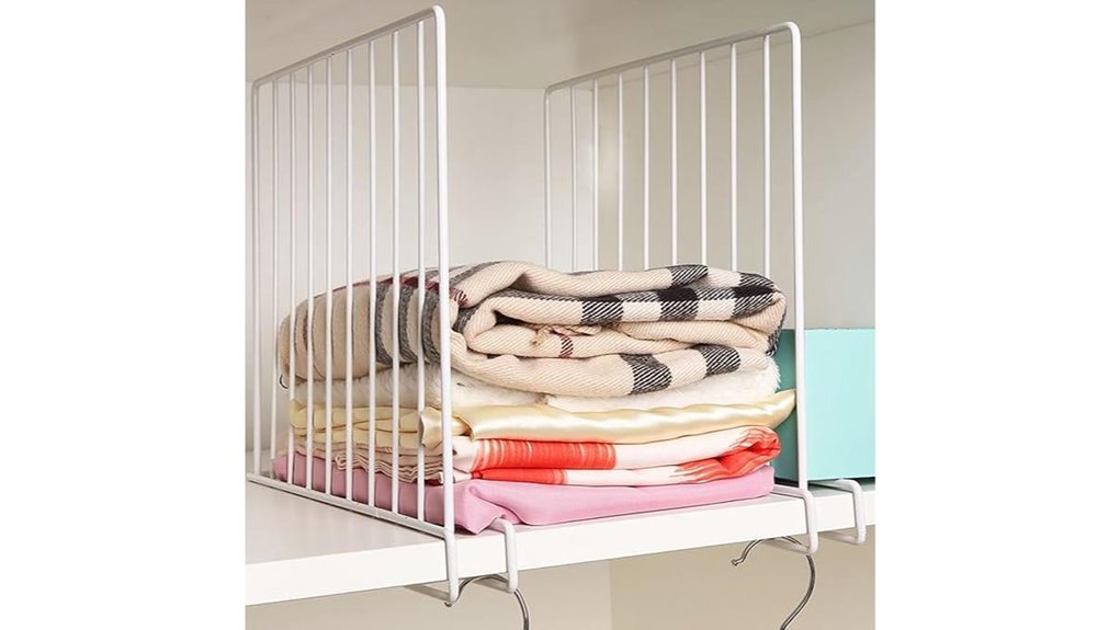 8 pack wood shelf dividers for closets
