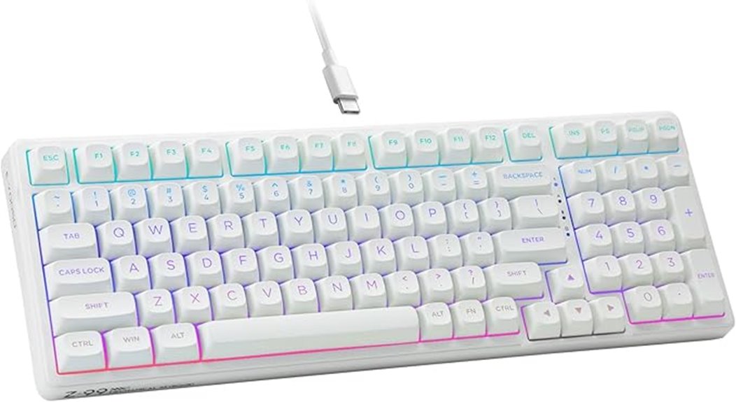 99 key rgb mechanical keyboard