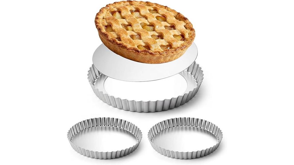 9 inch removable bottom tart pans