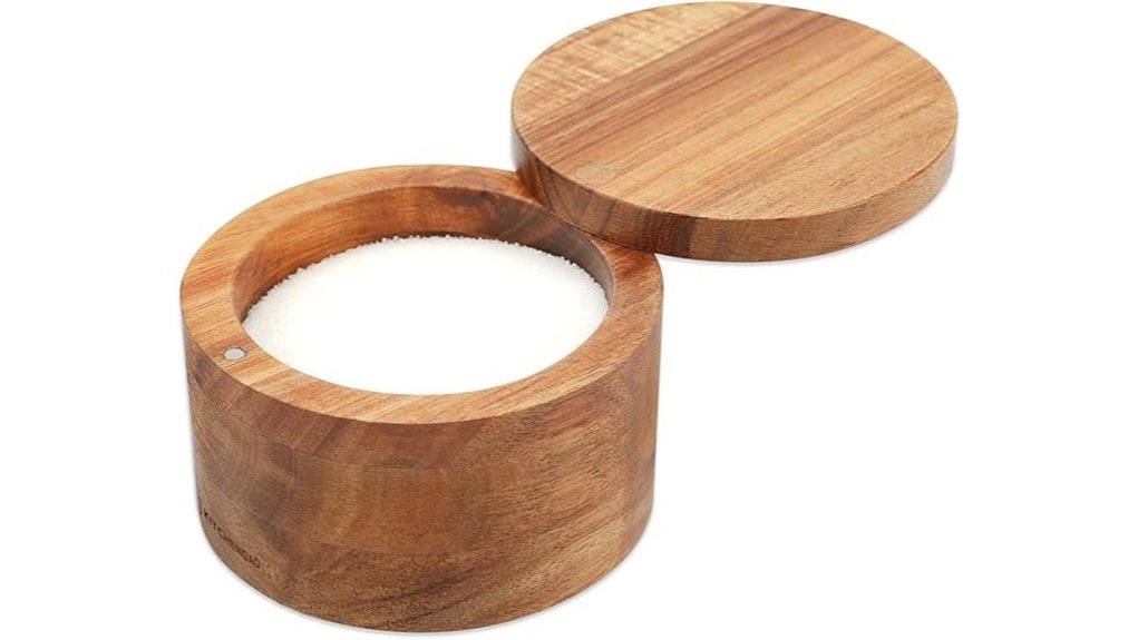 acacia magnetic salt bowl