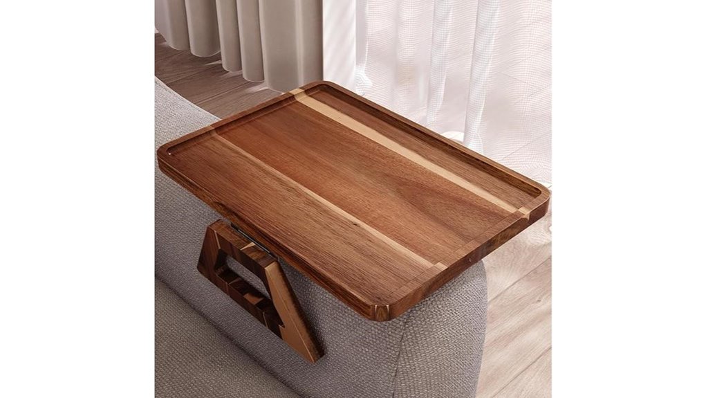 acacia wood arm tray