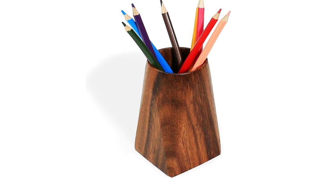 acacia wood desk organizer