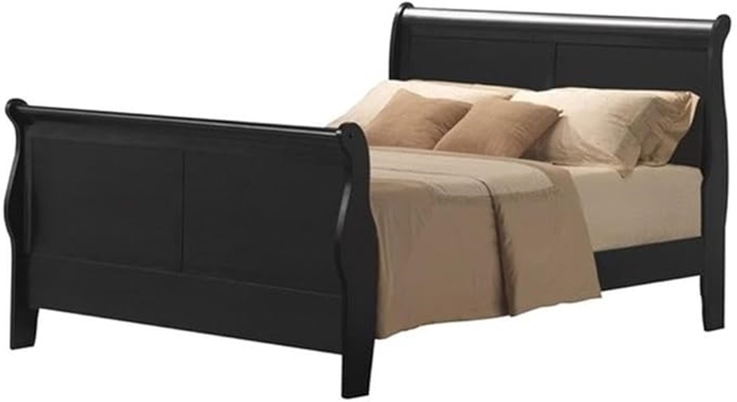 acme louis philippe sleigh bed