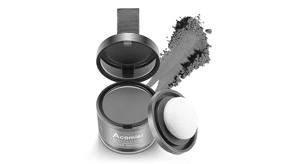 acomler dark brown gray powder