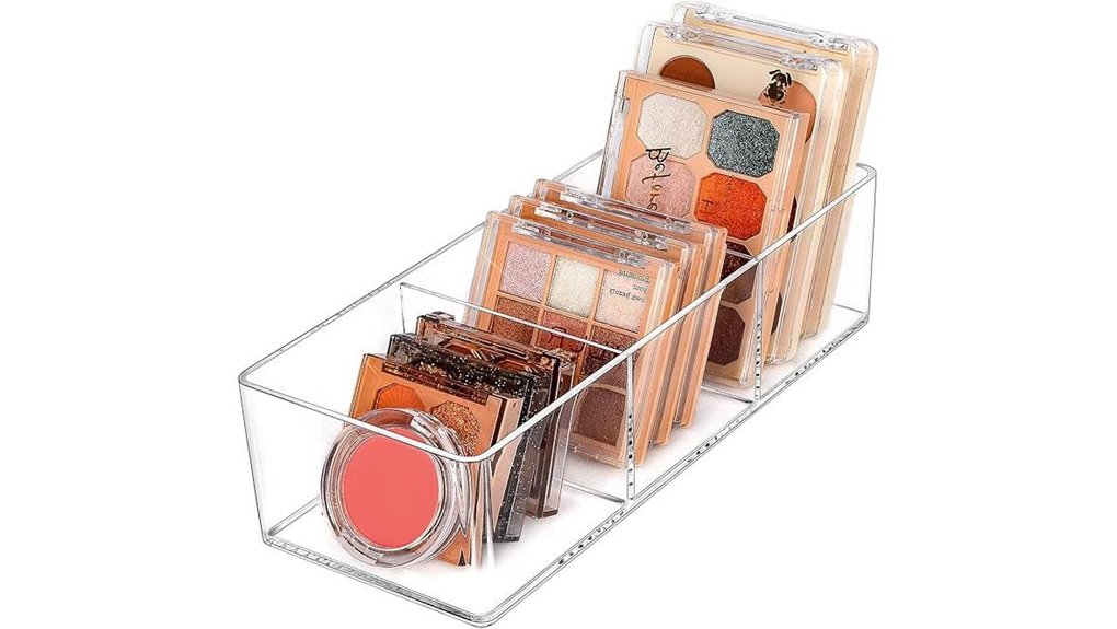acrylic 3 section vanity organizer