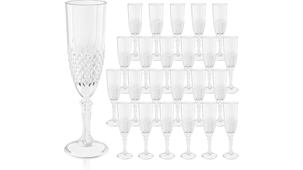 acrylic champagne flutes pack