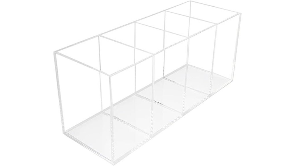 acrylic holder four compartments