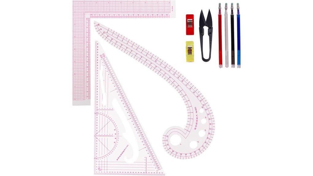 acrylic sewing ruler set
