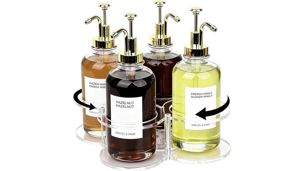 acrylic syrup dispenser organizer