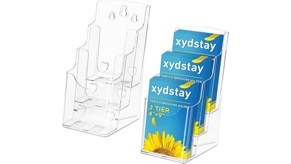 acrylic three tier brochure pack