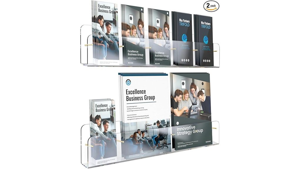 acrylic wall mount brochure holder