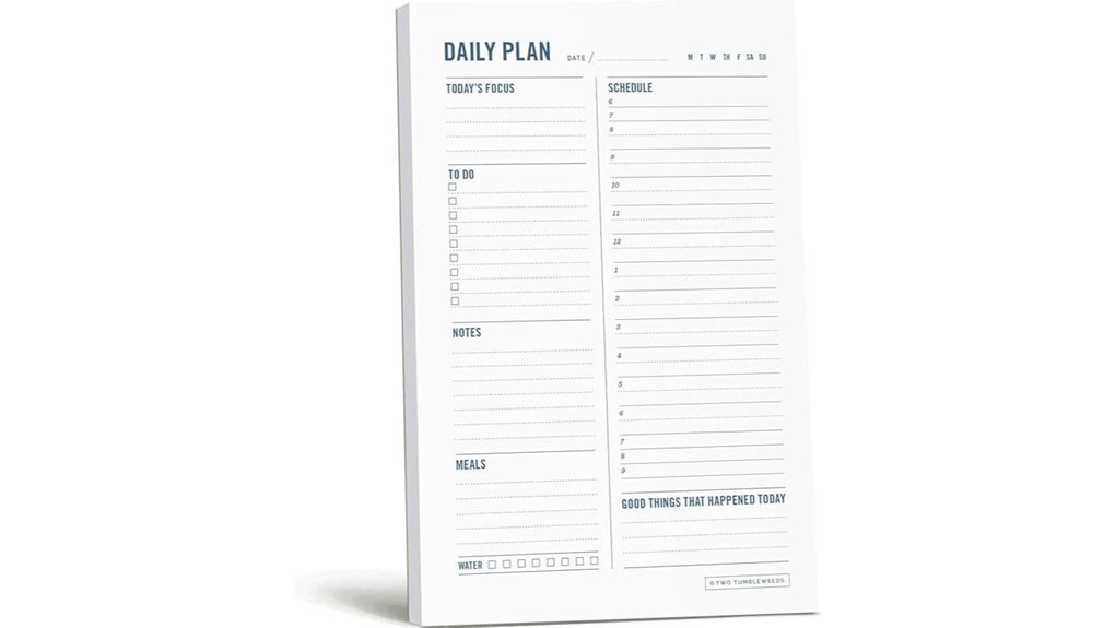 adhd 6x9 planner notepad
