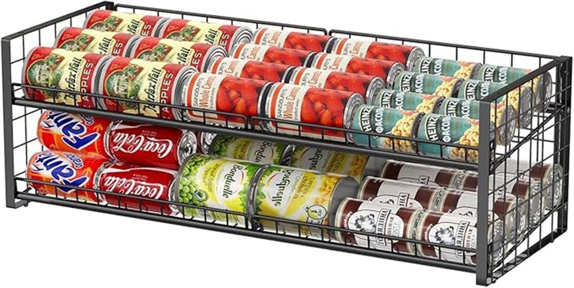 adjustable 64 capacity can rack
