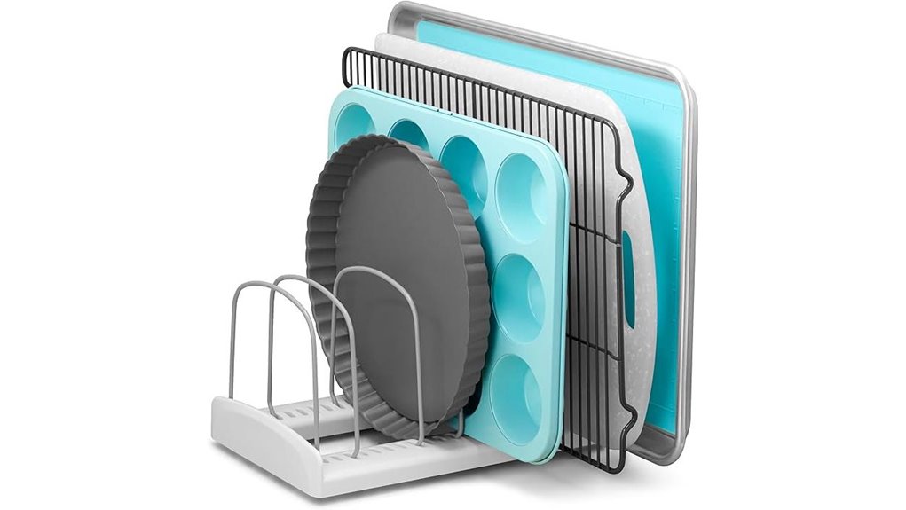 adjustable bakeware rack organizer