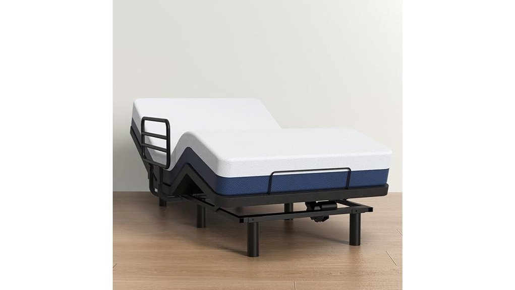 adjustable bed frame one rail