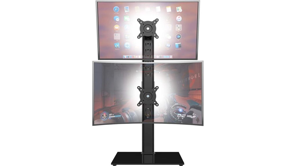adjustable dual monitor swivel tilt
