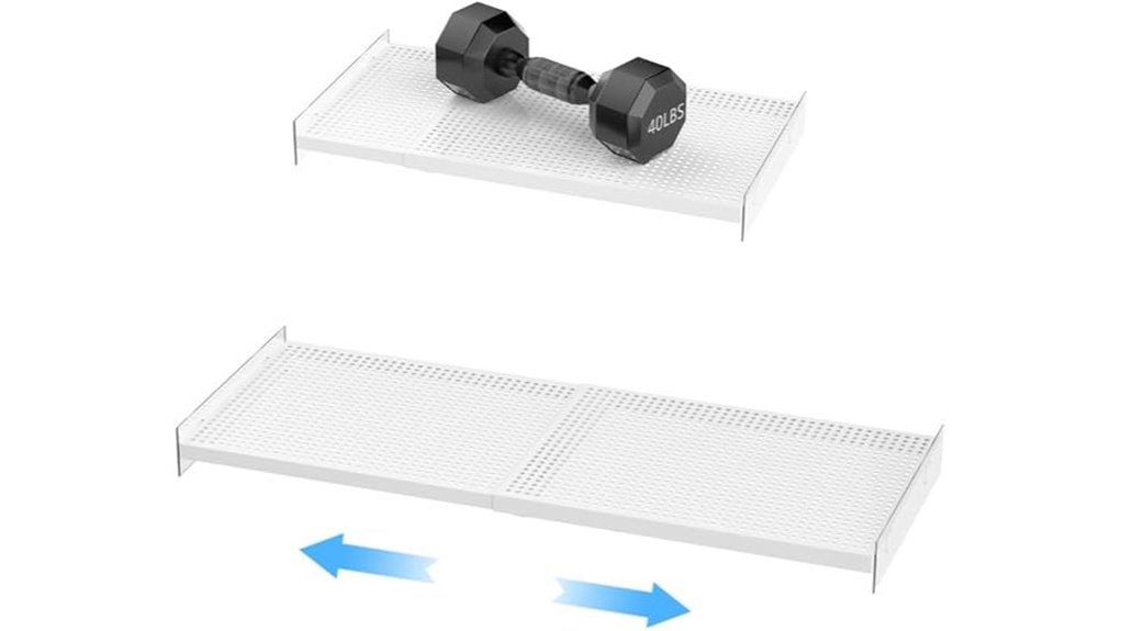 adjustable metal closet shelves