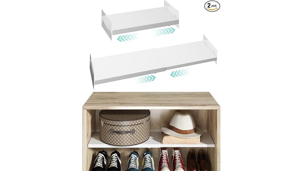 adjustable metal closet shelves