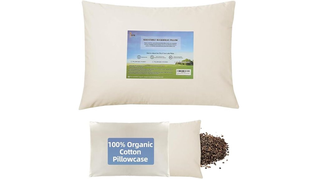 adjustable organic buckwheat pillow
