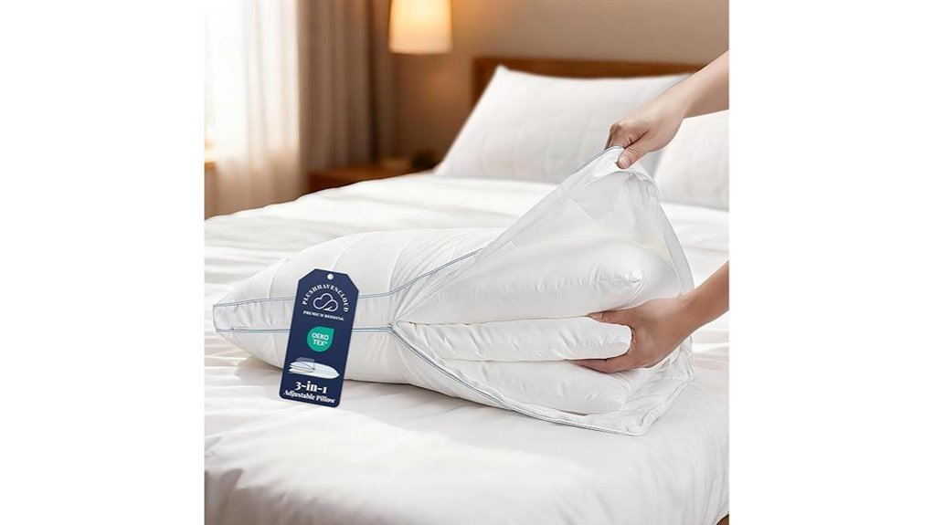 adjustable queen pillow 3 in 1