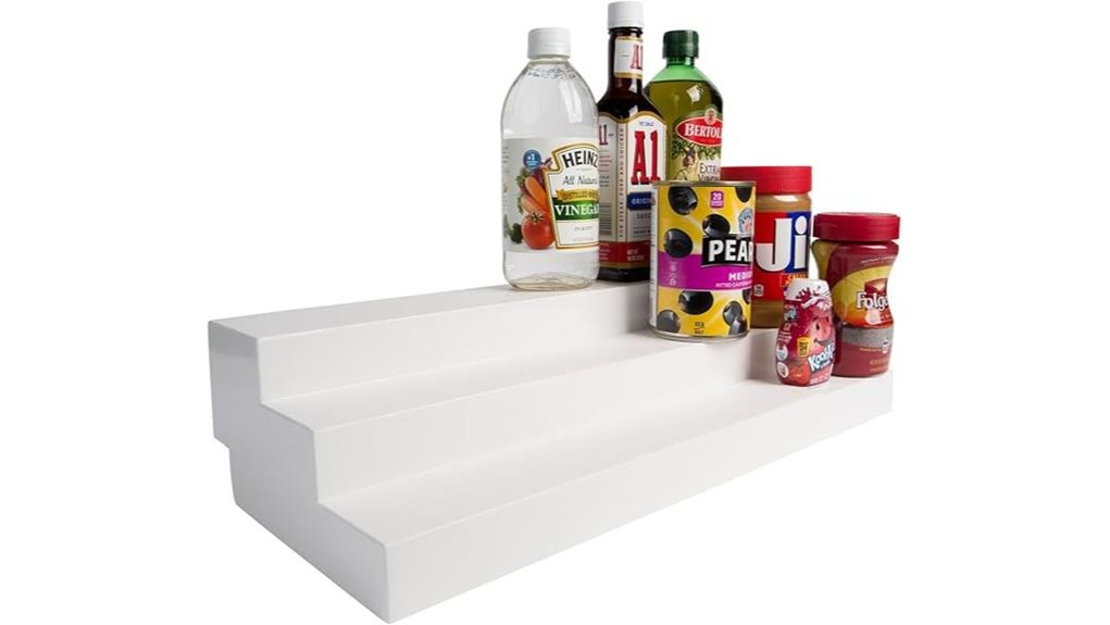 adjustable three tier canned shelf