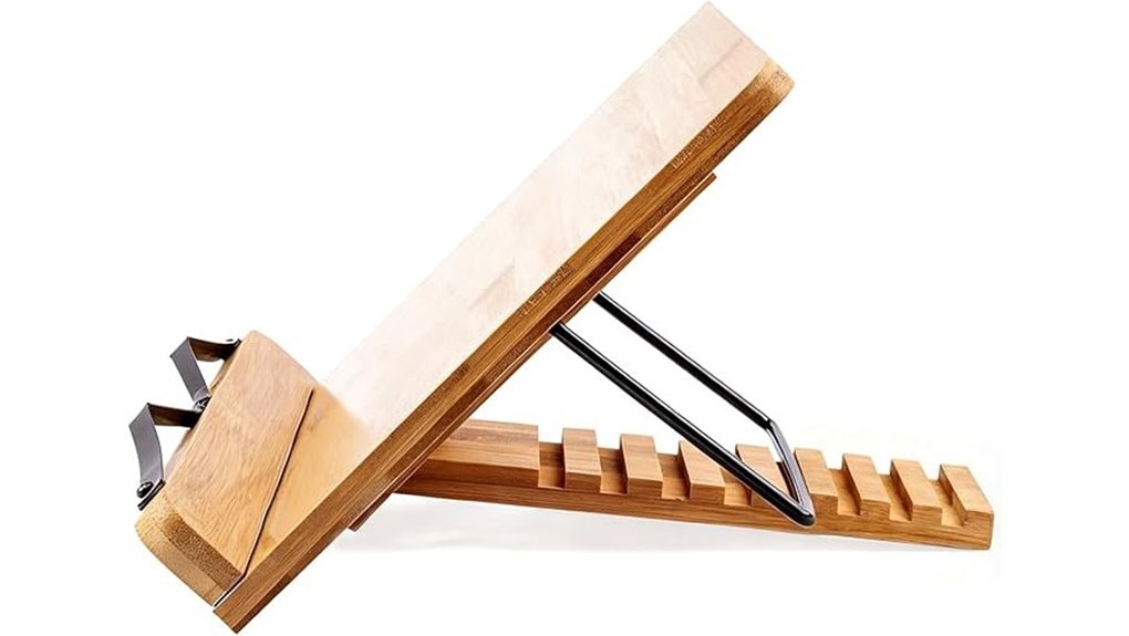 adjustable wooden book stand