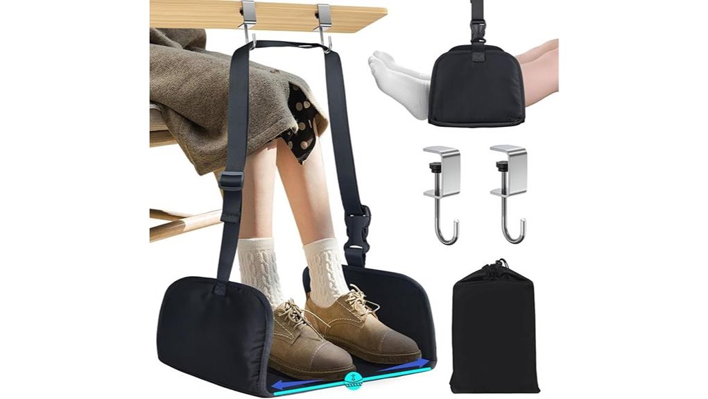 airplane foot hammock travel accessory