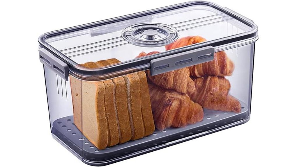 airtight bread box with lid