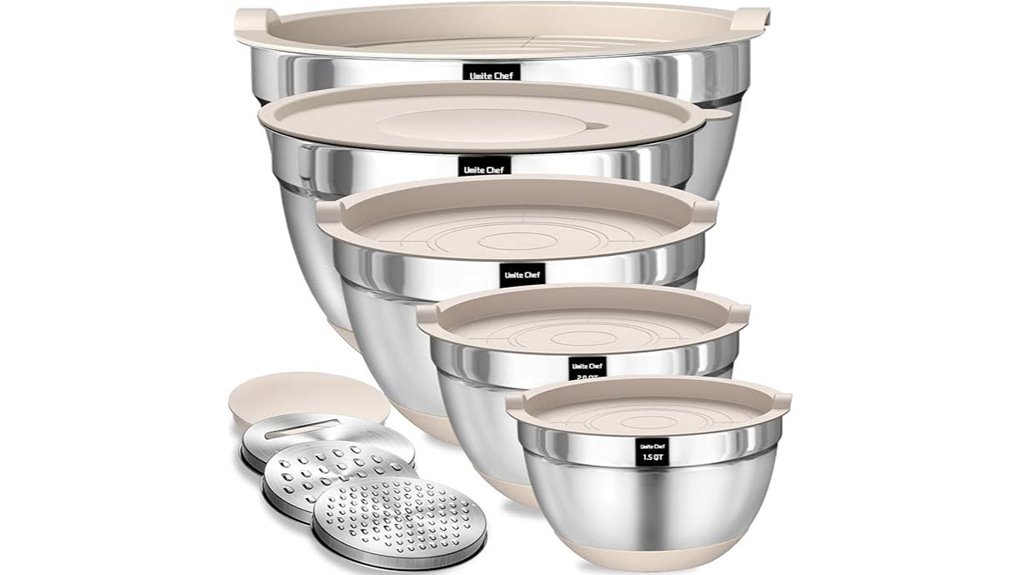 airtight stainless steel bowls