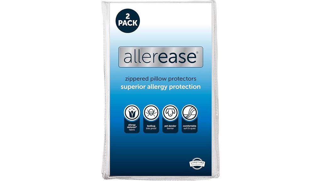 allerease pillow protectors moisture wicking