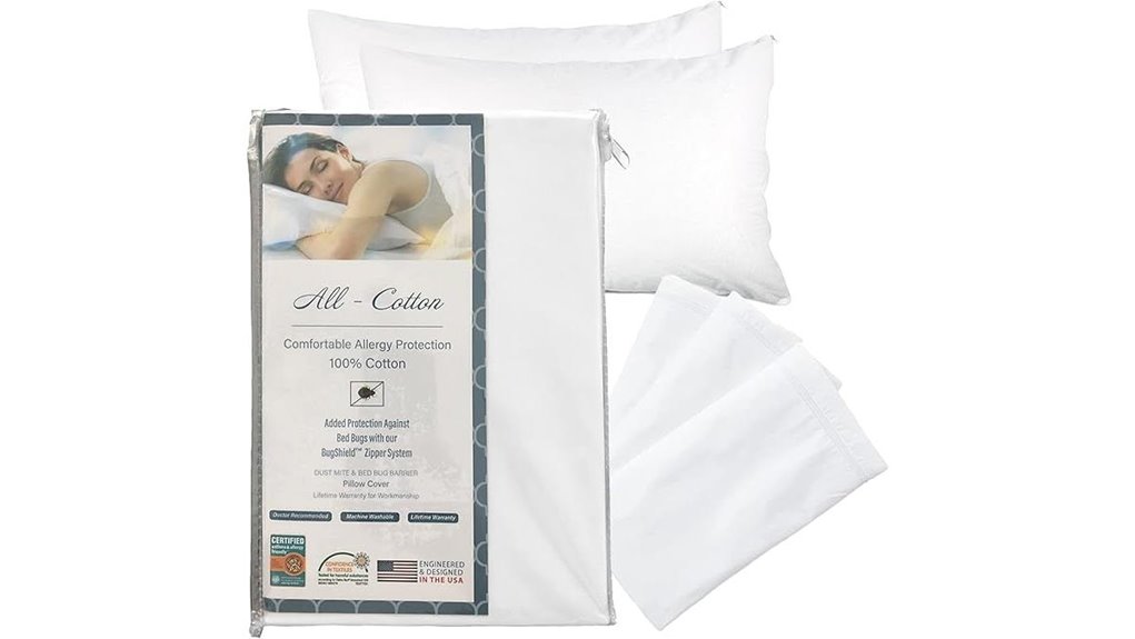 allergy resistant zippered cotton queen