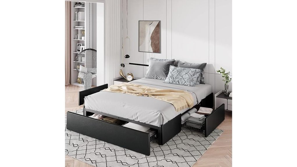 allewie queen storage bed