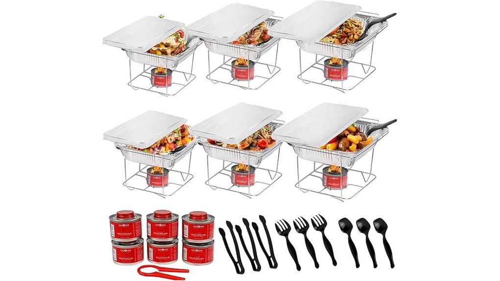 alpha living chafing dish set 6 pack