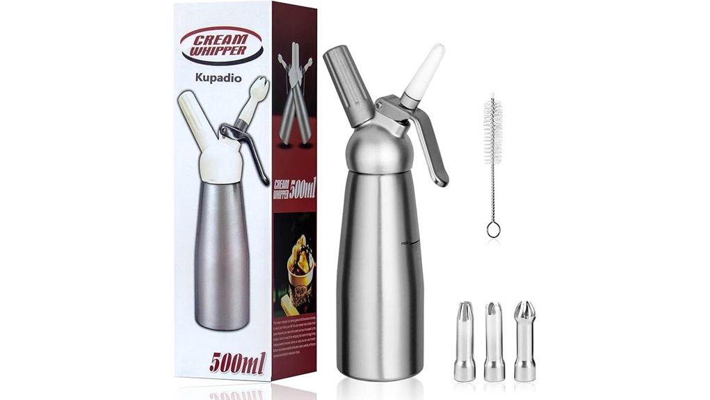 aluminum 500ml whipped cream dispenser
