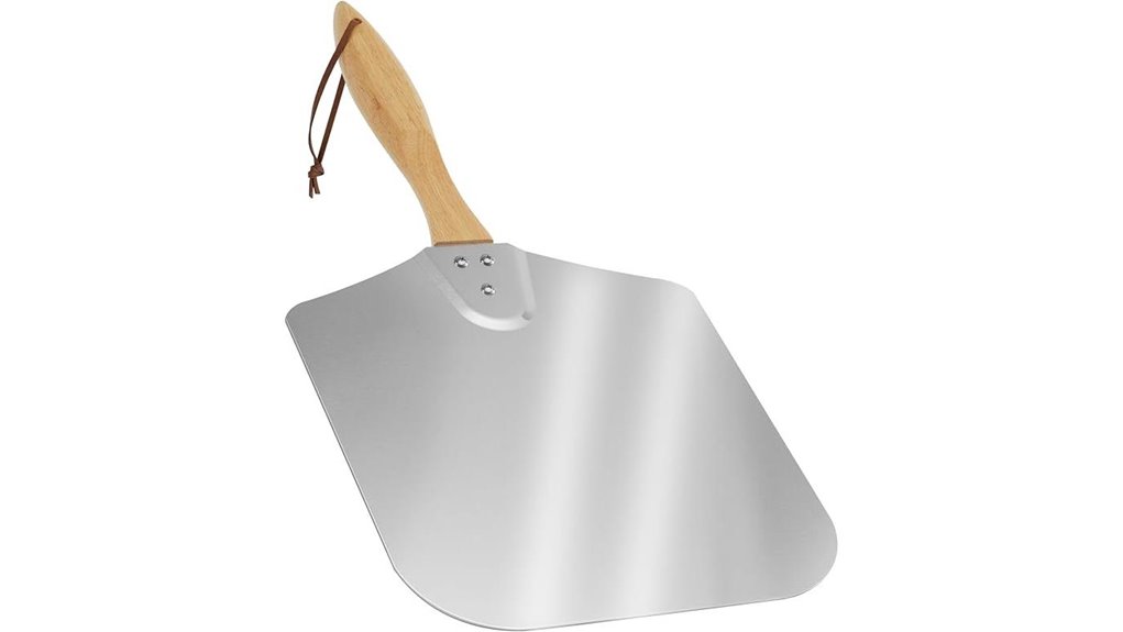 aluminum pizza peel with wooden handle