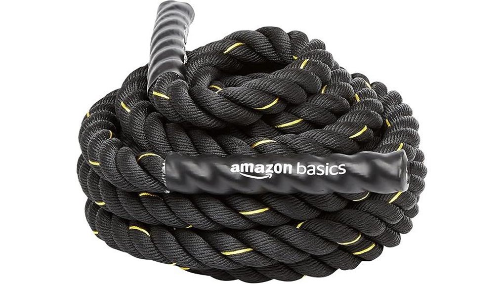 amazon basics battle rope setup