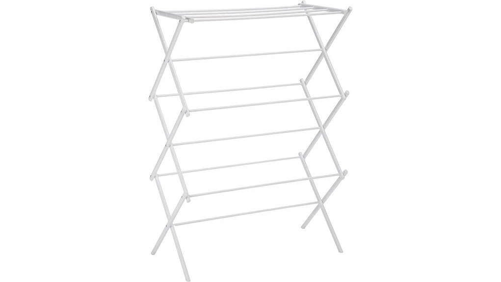 amazon basics drying rack foldable white
