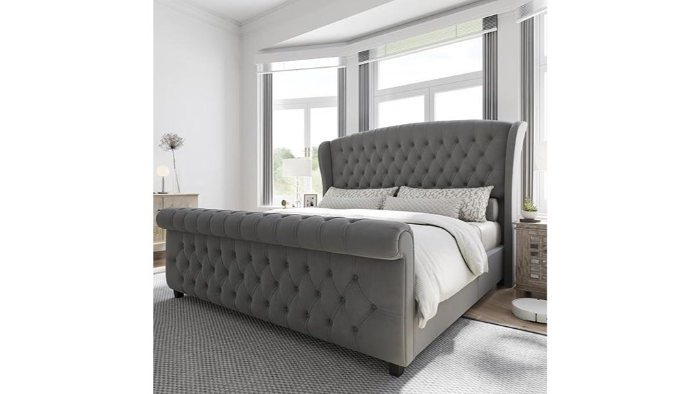 amerlife queen velvet bed