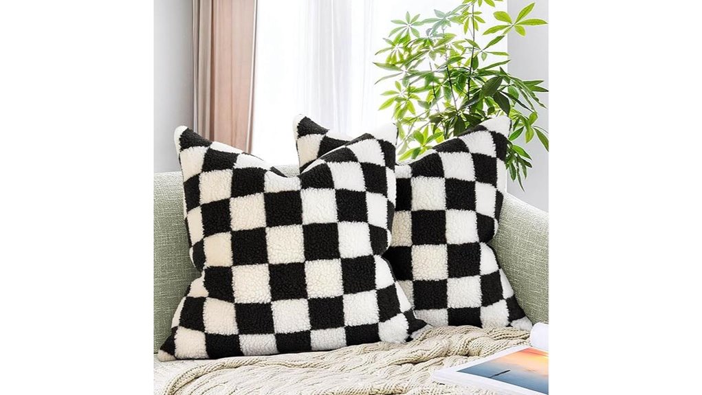 amhoo faux fur pillow covers