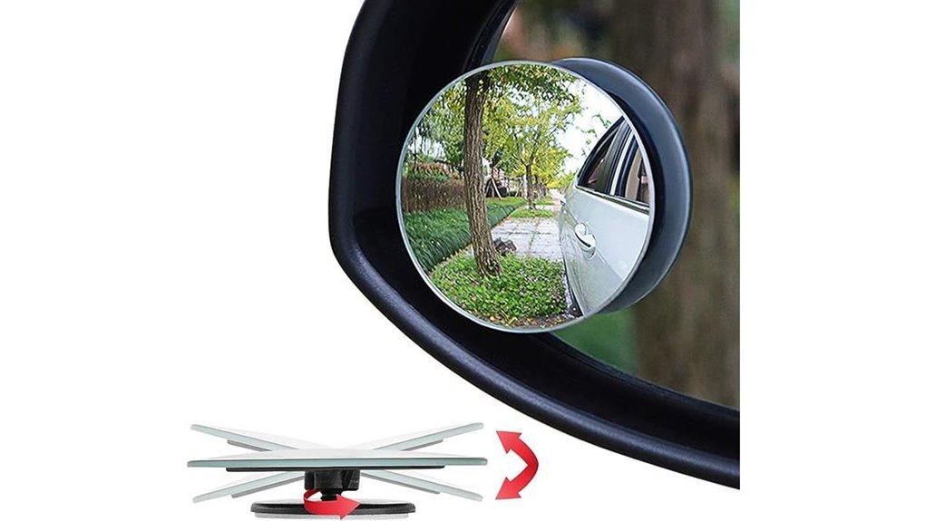 ampper 2 frameless convex mirrors