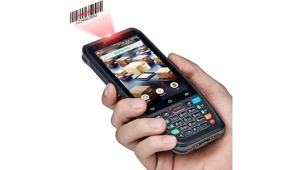 android barcode scanner with touchscreen